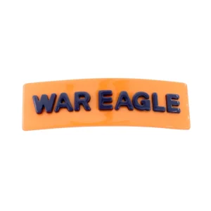 Auburn Orange WAR EAGLE Rectangle Barrette Clip-Brianna Cannon Clearance