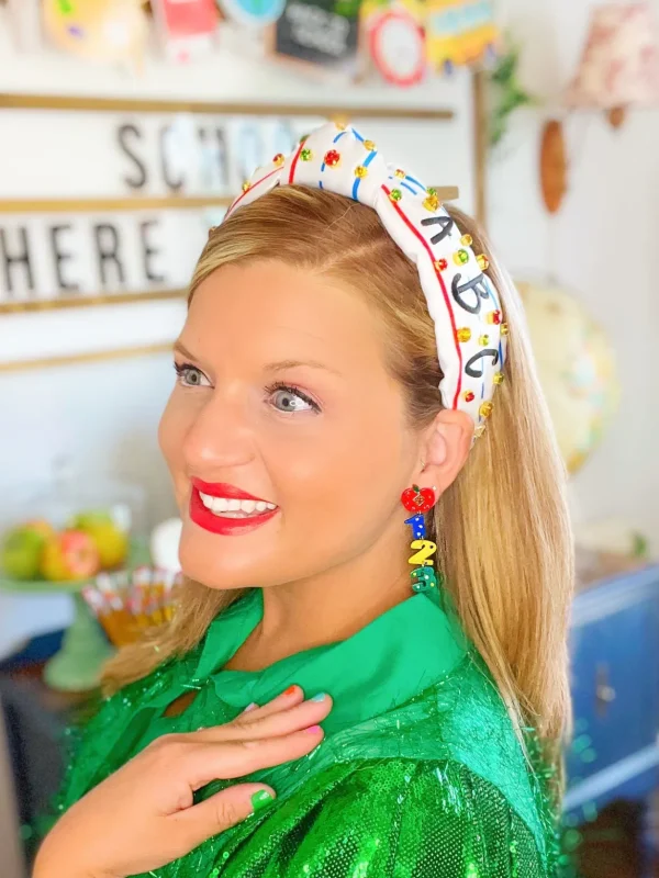 Back to School ABC 123 Earrings-Brianna Cannon Clearance