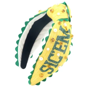 Baylor Adult Size SIC'EM BEARS Cross Stitch Headband-Brianna Cannon New