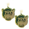 Baylor Bear Logo Earrings-Brianna Cannon Fashion