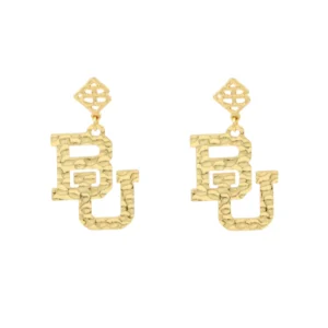 Baylor Gold Logo Earring with BC Logo-Brianna Cannon New