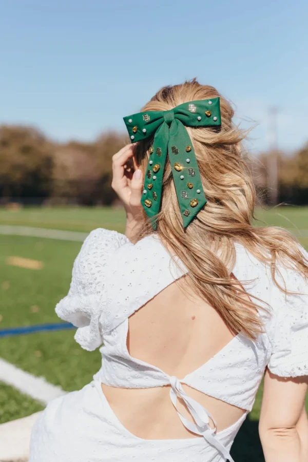 Baylor Green Bow Barrette-Brianna Cannon Sale
