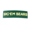 Baylor Green SIC'EM BEARS Rectangle Barrette Clip-Brianna Cannon Clearance