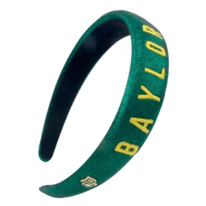 Baylor Green Thin Embroidered Headband-Brianna Cannon Fashion