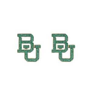 Baylor Pavé Logo Studs-Brianna Cannon Best