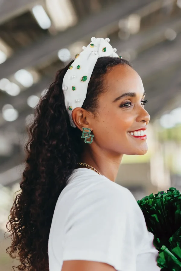 Baylor Pavé Logo Studs-Brianna Cannon Best