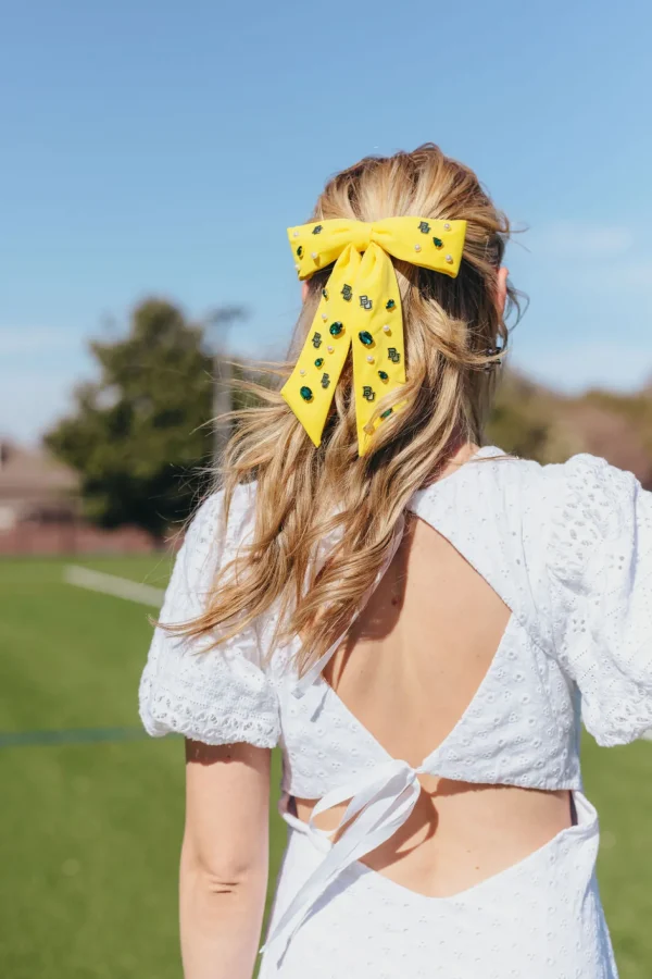 Baylor Yellow Bow Barrette-Brianna Cannon Sale
