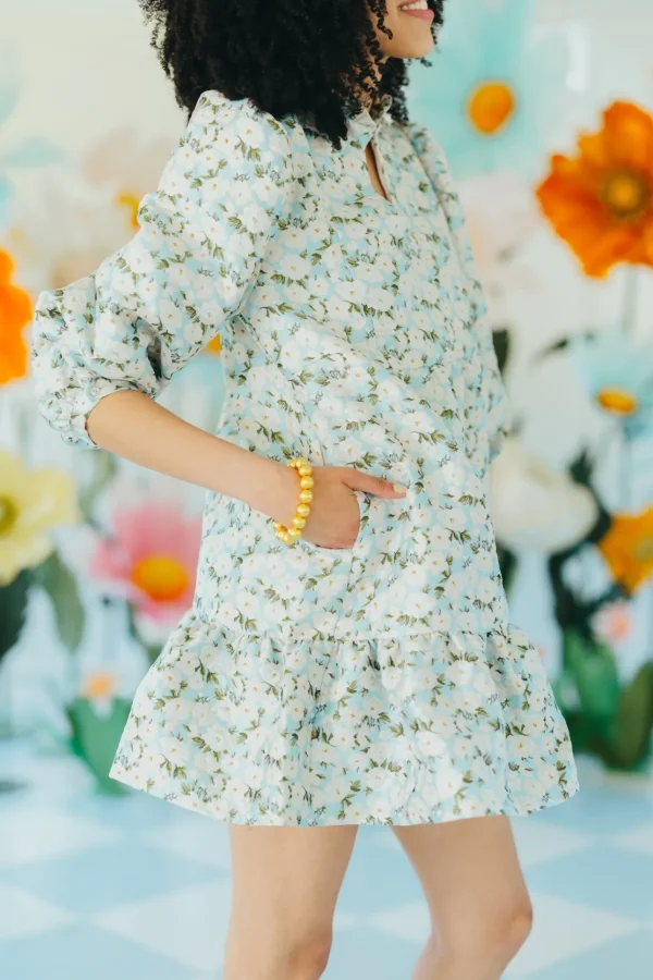 BC Bib Dress - Blue Skies Camellia Dress-Brianna Cannon Outlet