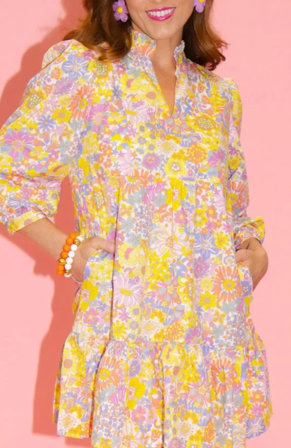 BC Bib Dress - Colorful Poppy-Brianna Cannon Fashion