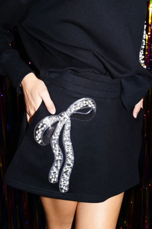 BC Black Bow Skirt/Skort-Brianna Cannon Online