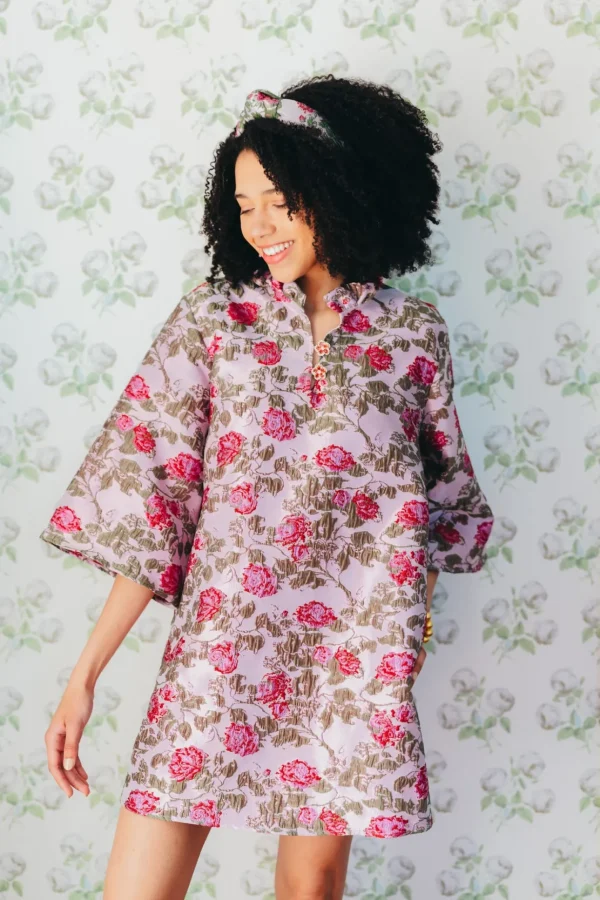 BC Caftan - Lavender Roses-Brianna Cannon Fashion