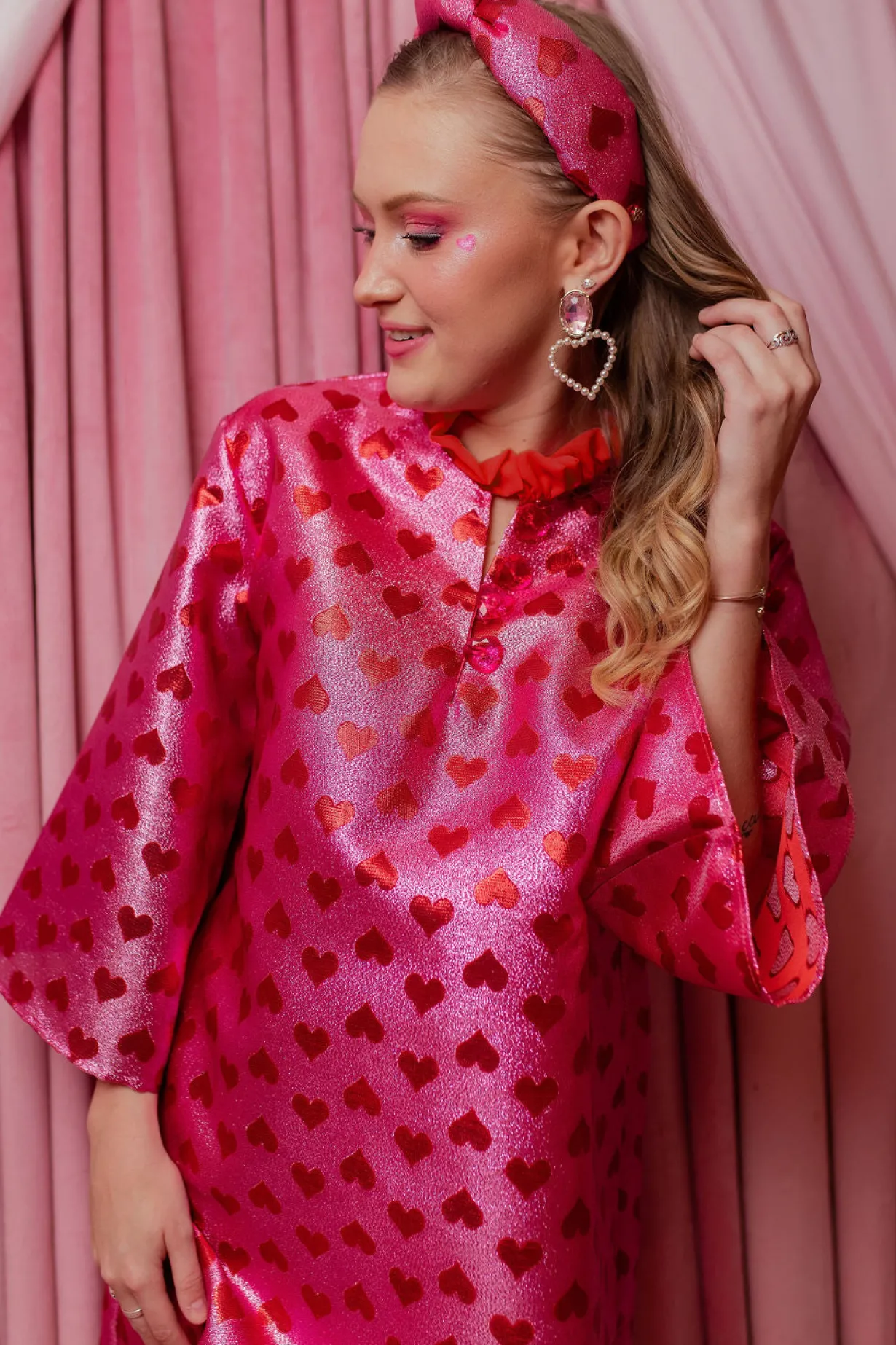 bc_caftan__metallic_heart_9.webp BC Caftan - Metallic Hearts Caftan-Brianna Cannon Discount