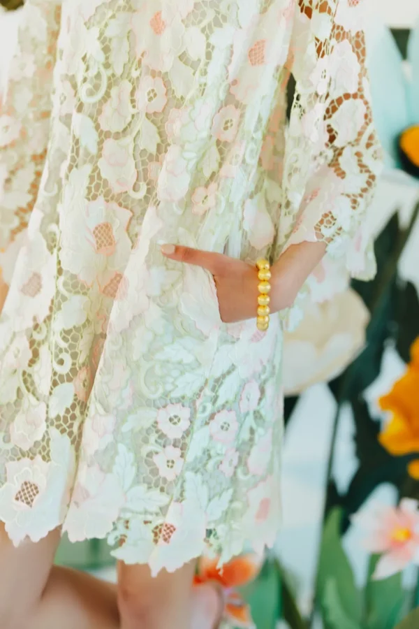 BC Caftan - Pastel Floral Lace-Brianna Cannon Sale