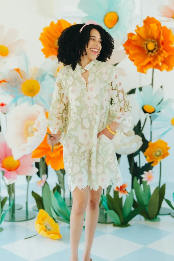 BC Caftan - Pastel Floral Lace-Brianna Cannon Sale