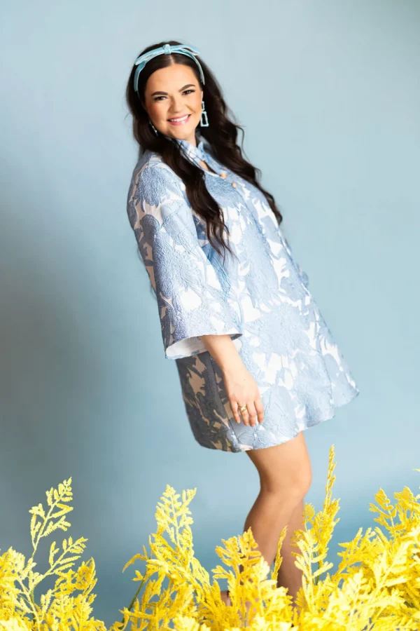 BC Caftan - Powder Blue Floral PRE-ORDER (Est. Ship 3/19)-Brianna Cannon Best