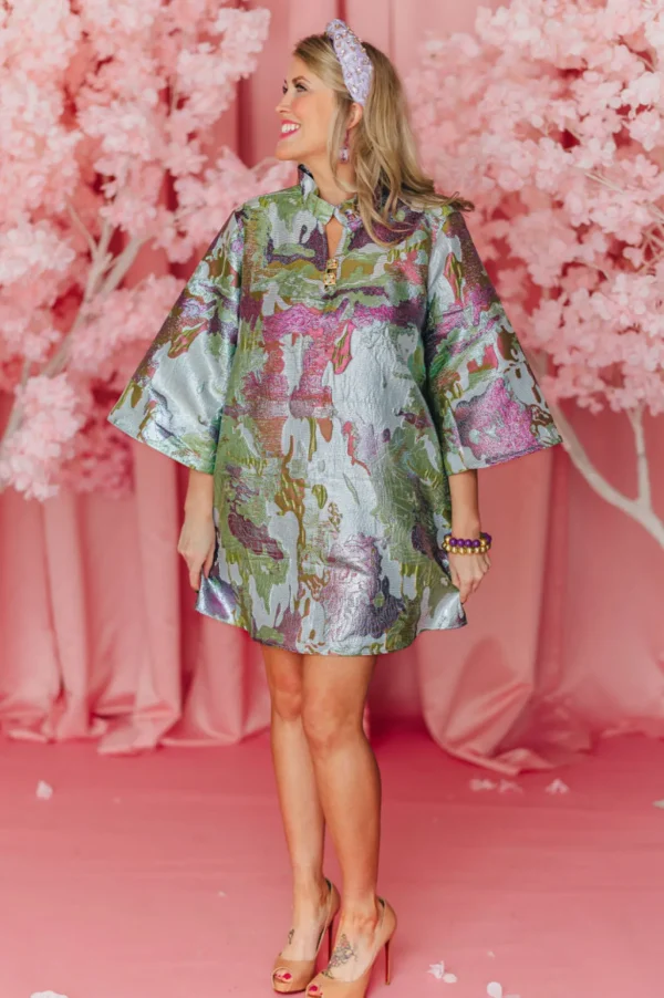 BC Caftan - Splash of Spring Metallic PRE-ORDER (Est. Ship 3/19)-Brianna Cannon Hot