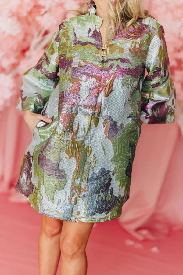 BC Caftan - Splash of Spring Metallic PRE-ORDER (Est. Ship 3/19)-Brianna Cannon Hot