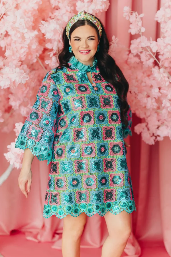 BC Caftan - Turquoise Mosaic-Brianna Cannon Outlet