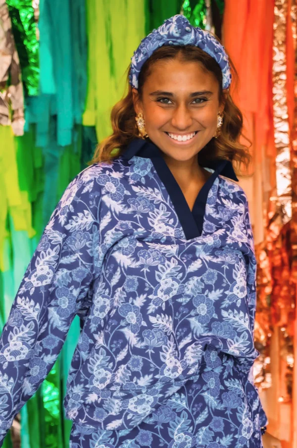 BC Chinoiserie Floral Sweatshirt-Brianna Cannon Discount