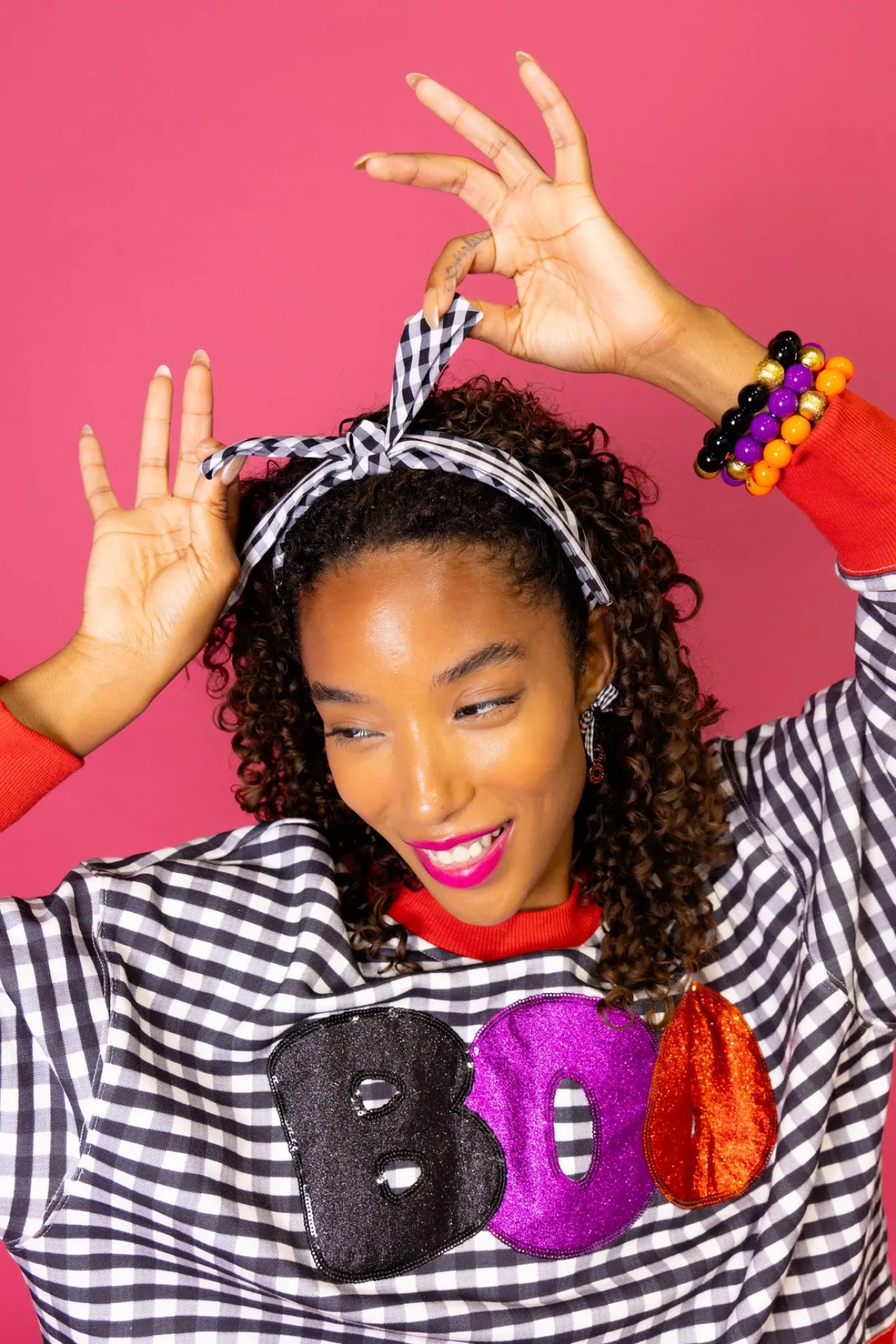 bc_gingham_boo_sweatshirt_2.webp BC Gingham BOO Sweatshirt-Brianna Cannon Clearance