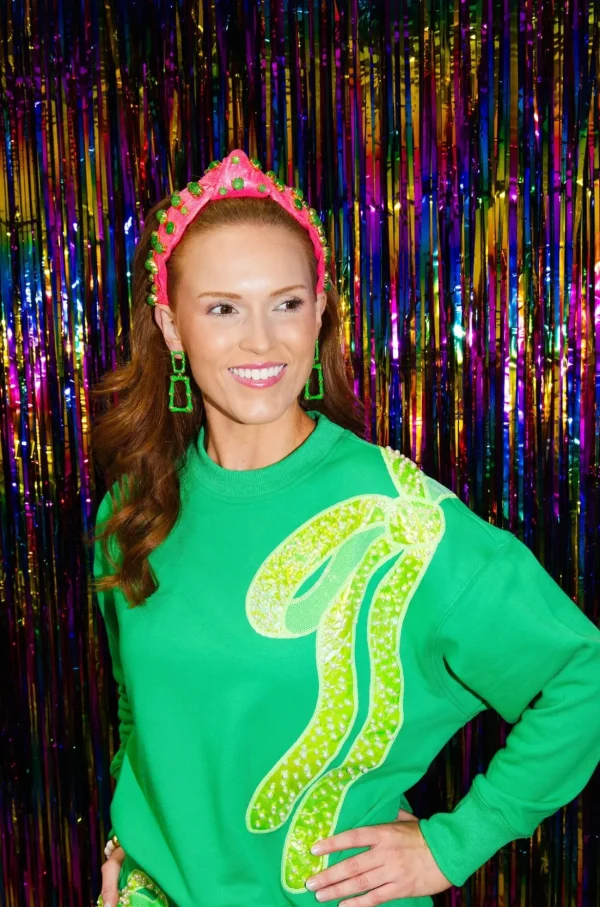 BC Kelly Green Bow Sweatshirt-Brianna Cannon Hot