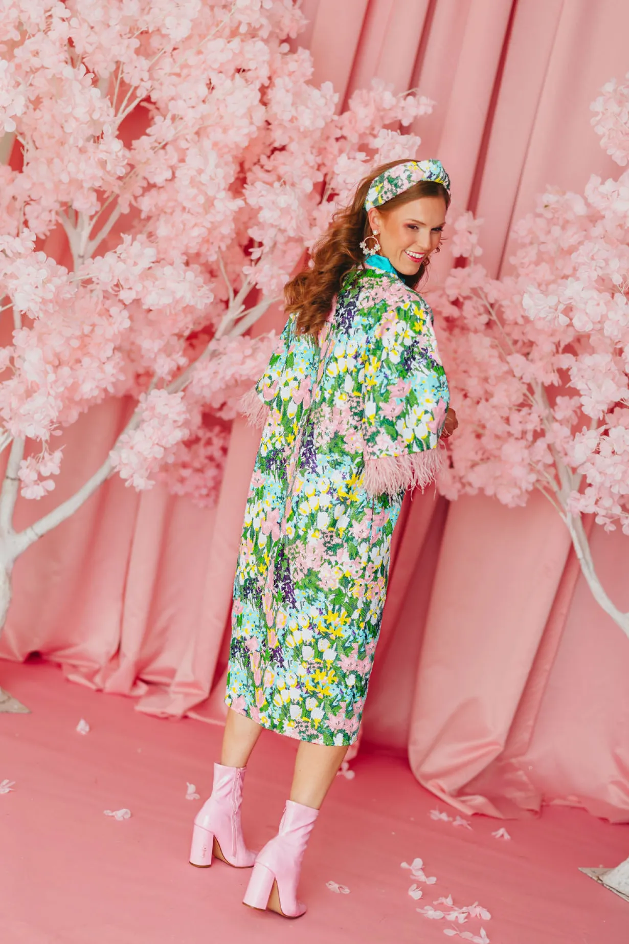 bc_midi_caftan__sparkling_10.webp BC Midi Caftan - Sparkling Blossoms PRE-ORDER (Est. Ship 3/18)-Brianna Cannon Outlet
