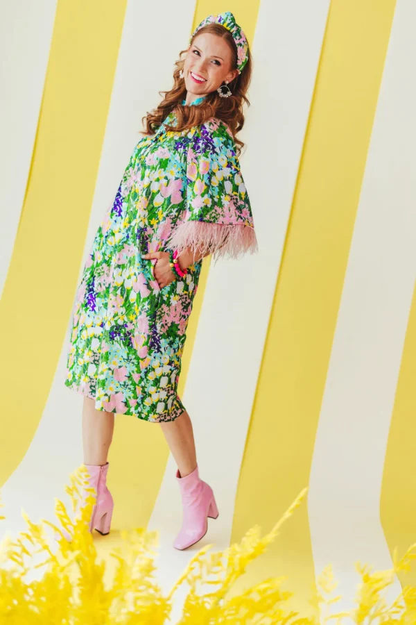 BC Midi Caftan - Sparkling Blossoms PRE-ORDER (Est. Ship 3/18)-Brianna Cannon Outlet
