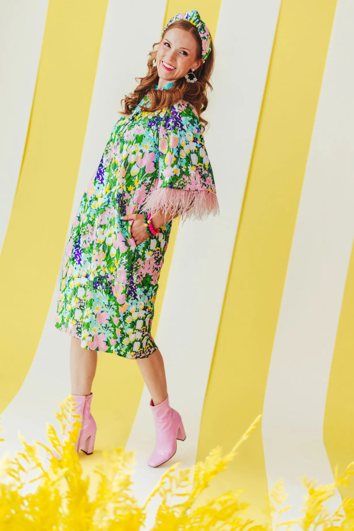 bc_midi_caftan__sparkling_12.webp BC Midi Caftan - Sparkling Blossoms PRE-ORDER (Est. Ship 3/18)-Brianna Cannon Outlet