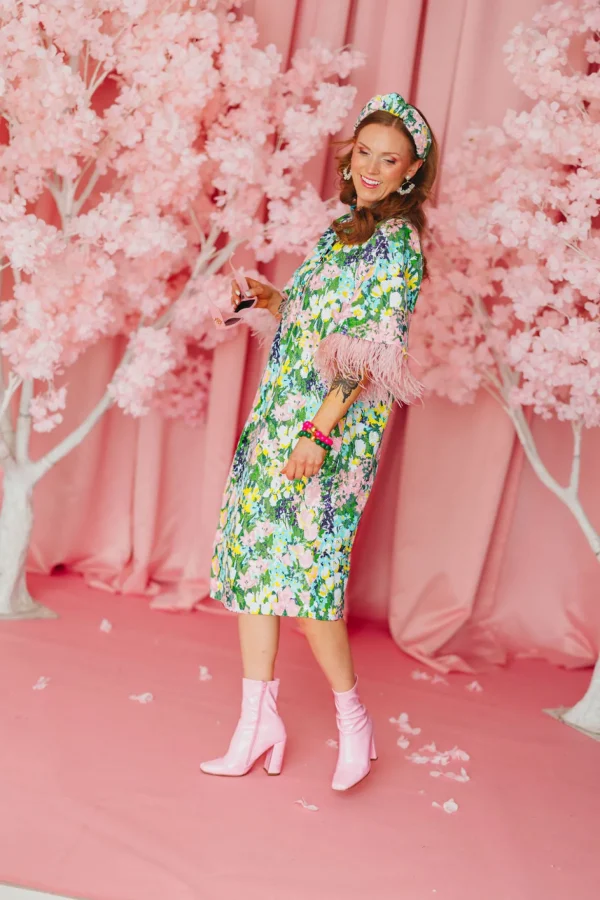 BC Midi Caftan - Sparkling Blossoms PRE-ORDER (Est. Ship 3/18)-Brianna Cannon Outlet