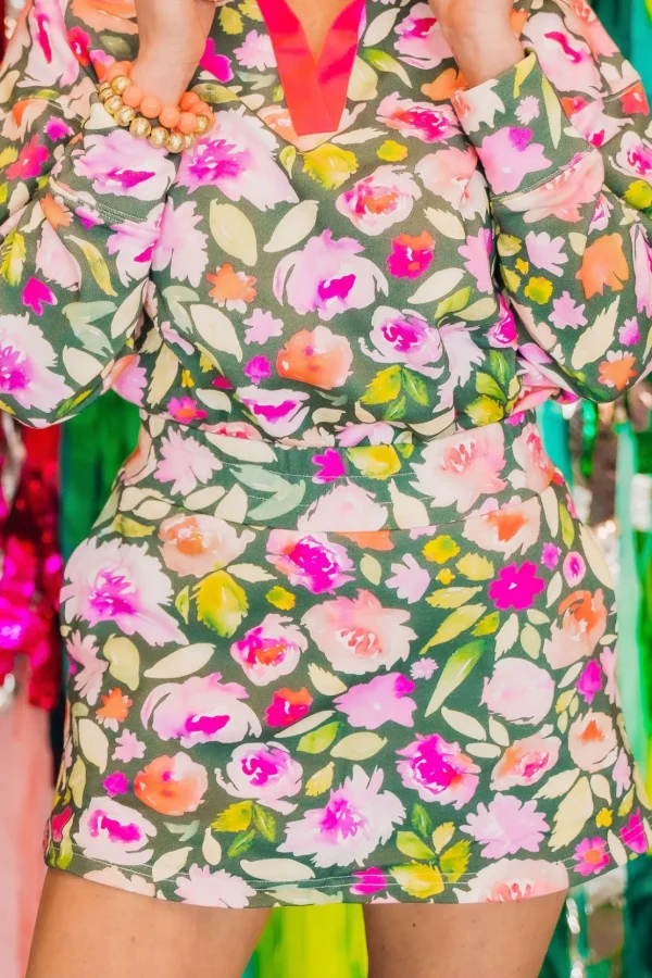 BC Mossy Floral Skirt/Skort-Brianna Cannon Discount