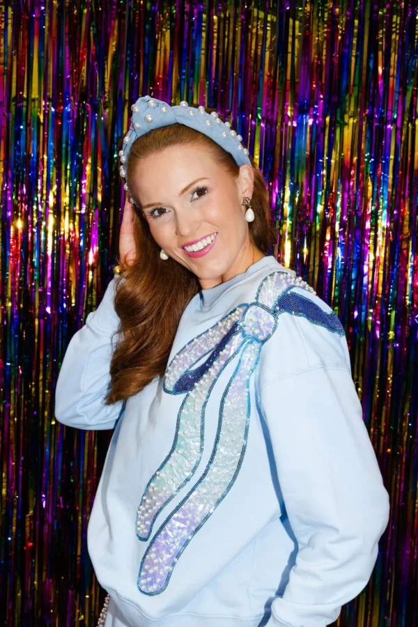 BC Sky Blue Bow Sweatshirt-Brianna Cannon Fashion