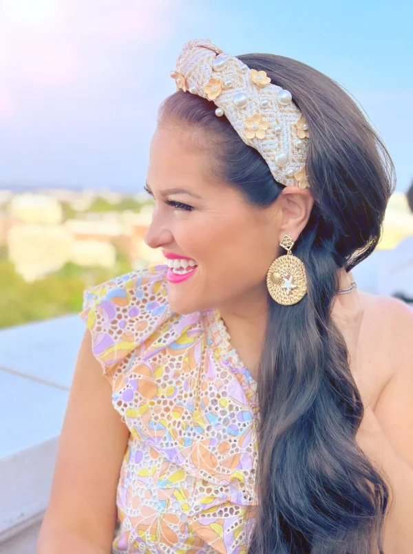 Beach House Rattan Earrings in Natural-Brianna Cannon Best