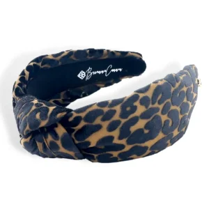 Black and Tan Leopard Print Knotted Headband-Brianna Cannon Best