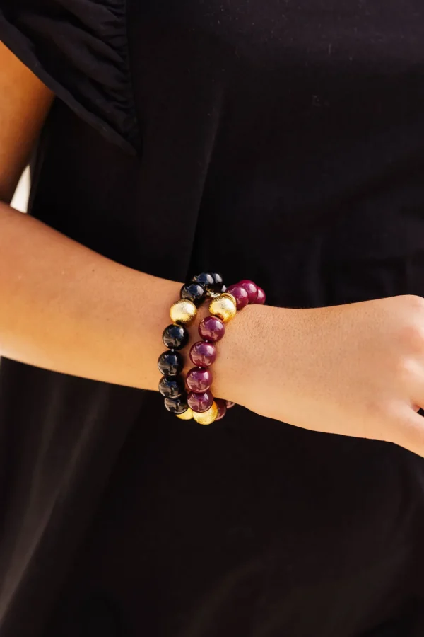 Black Beaded Brianna Bracelet-Brianna Cannon New