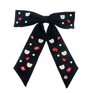 Black Kentucky Derby Bow Barrette-Brianna Cannon Clearance