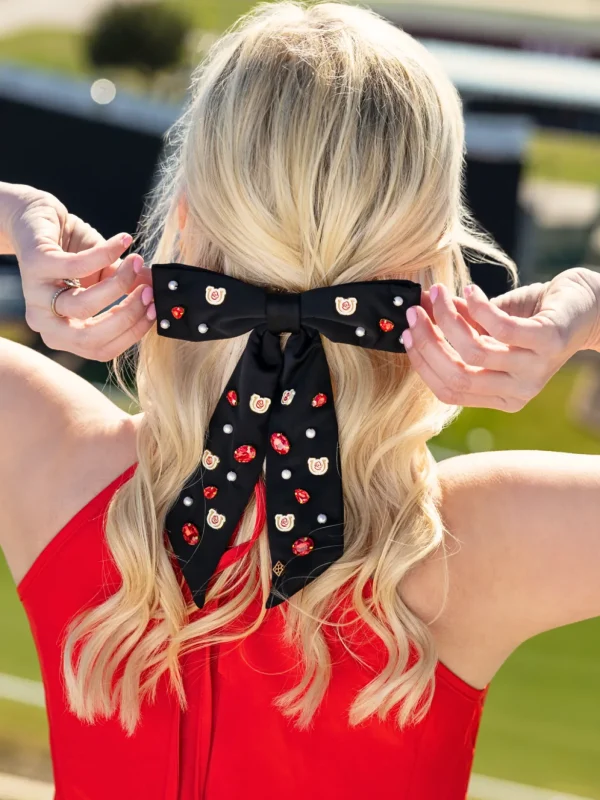 Black Kentucky Derby Bow Barrette-Brianna Cannon Clearance