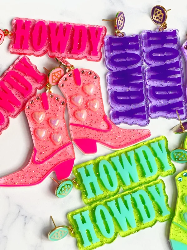 Blingy Boot Earrings-Brianna Cannon Outlet
