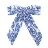 Blue & White Mykonos Eyelet Bow Barrette-Brianna Cannon Online