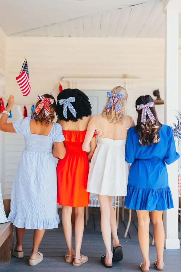 Blue Bandana Bow Barrette-Brianna Cannon Fashion
