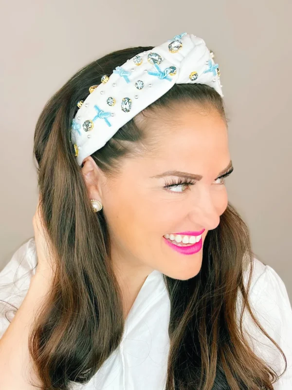 Blue Bow Headband-Brianna Cannon Hot