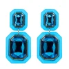 Blue Crystal Drop Earrings-Brianna Cannon Outlet