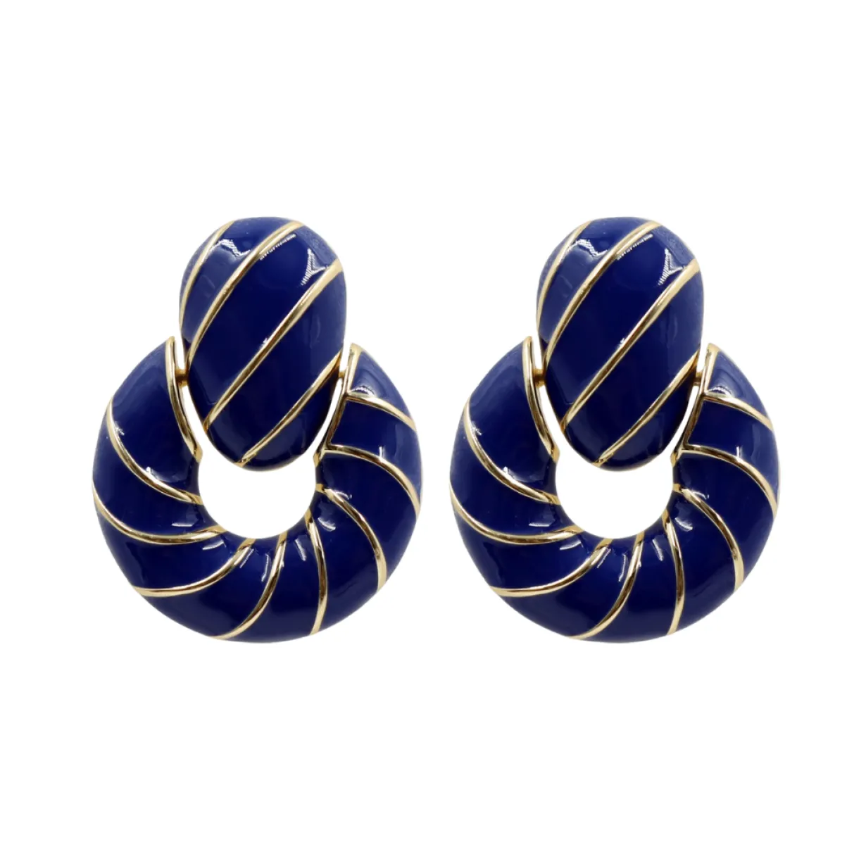 blue_enamel_twist_earring_0.webp Blue Enamel Twist Earrings-Brianna Cannon Best