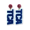 Blue Glitter over White TCA Earrings-Brianna Cannon Clearance