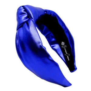 Blue Puff Metallic Knotted Headband-Brianna Cannon Hot