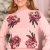 Blushing Pink Floral Sweater-Brianna Cannon Sale