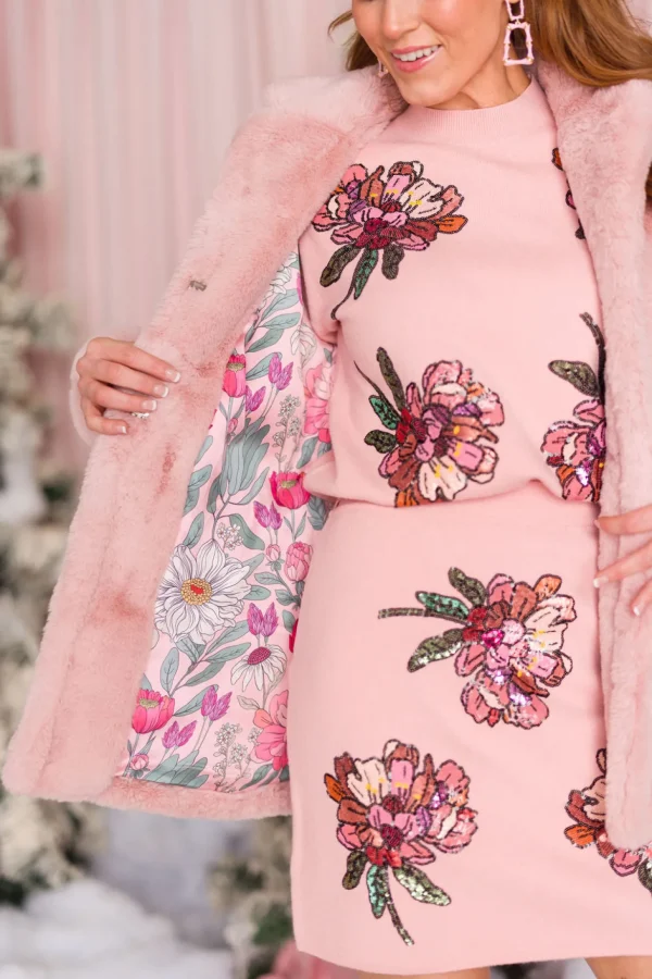 Blushing Pink Floral Sweater-Brianna Cannon Sale