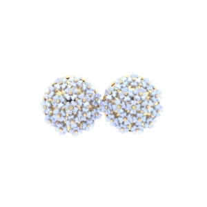 Bouquet Button Stud in Antique Blue-Brianna Cannon Best