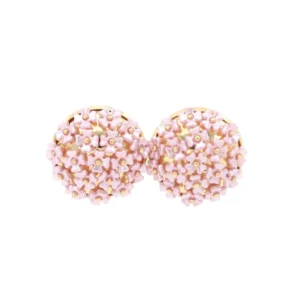 Bouquet Button Stud in Pastel Pink-Brianna Cannon Best