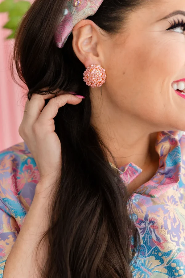 Bouquet Button Stud in Pastel Pink-Brianna Cannon Best