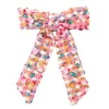 Bubblegum Tweed Bow Barrette With Crystals-Brianna Cannon Sale